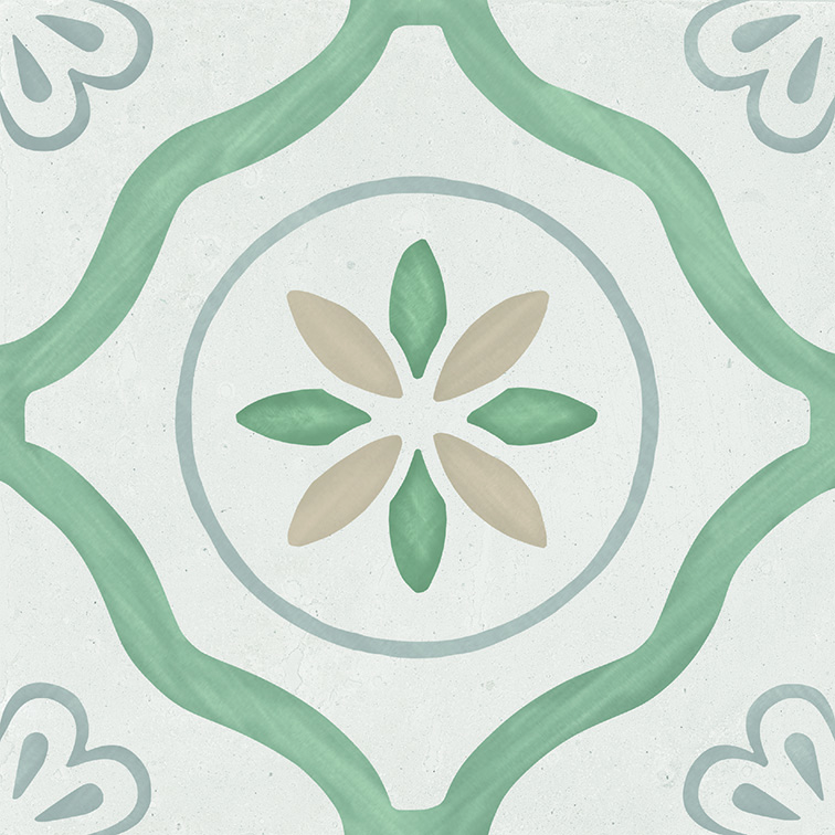 Noha Sharq Green Petals tegel