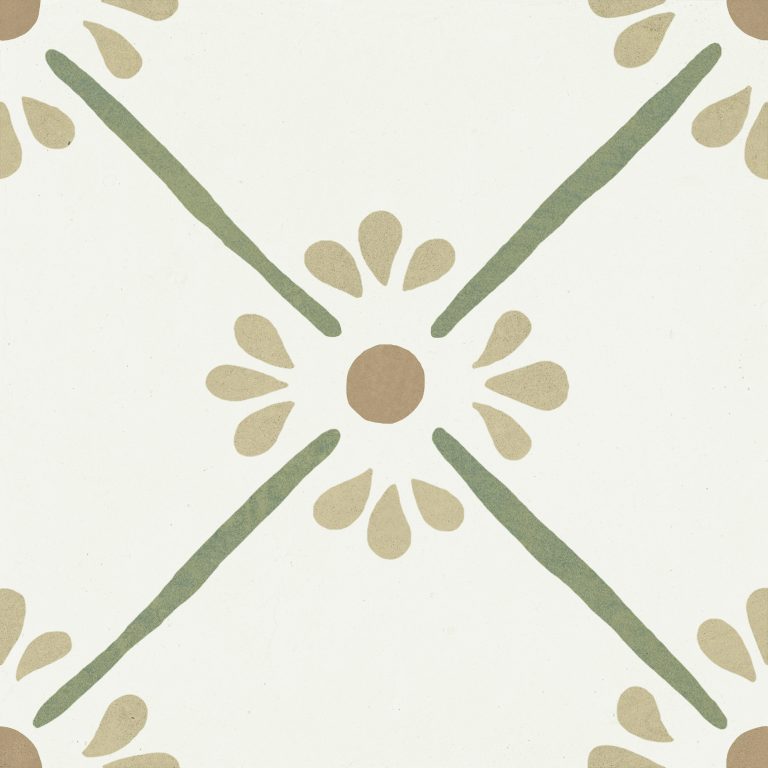 Noha Arles Green Flower tegel