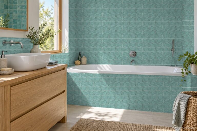 Sfeerfoto Noha Eden Aqua badkamer met de echte tegel