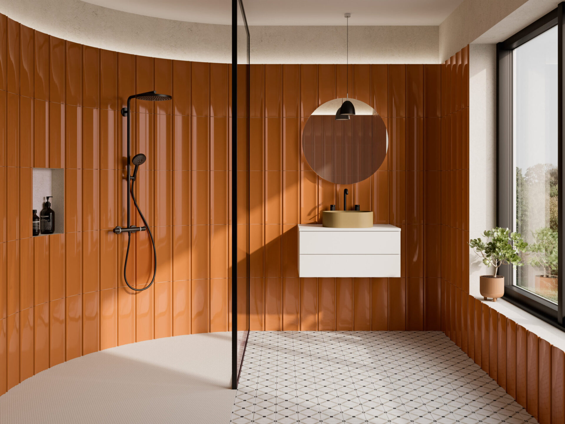 Sfeerfoto Noha Arco Brown tegels
