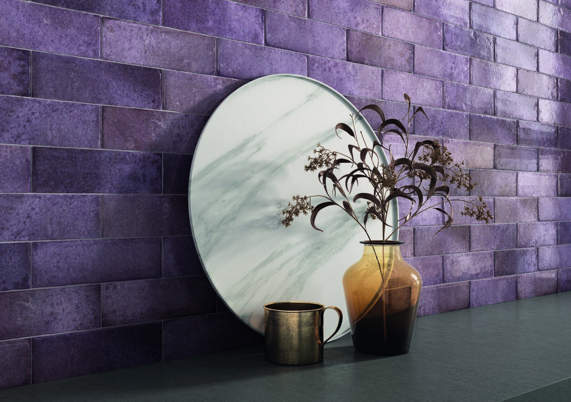Sfeerfoto Noha Eden Aubergine tegels