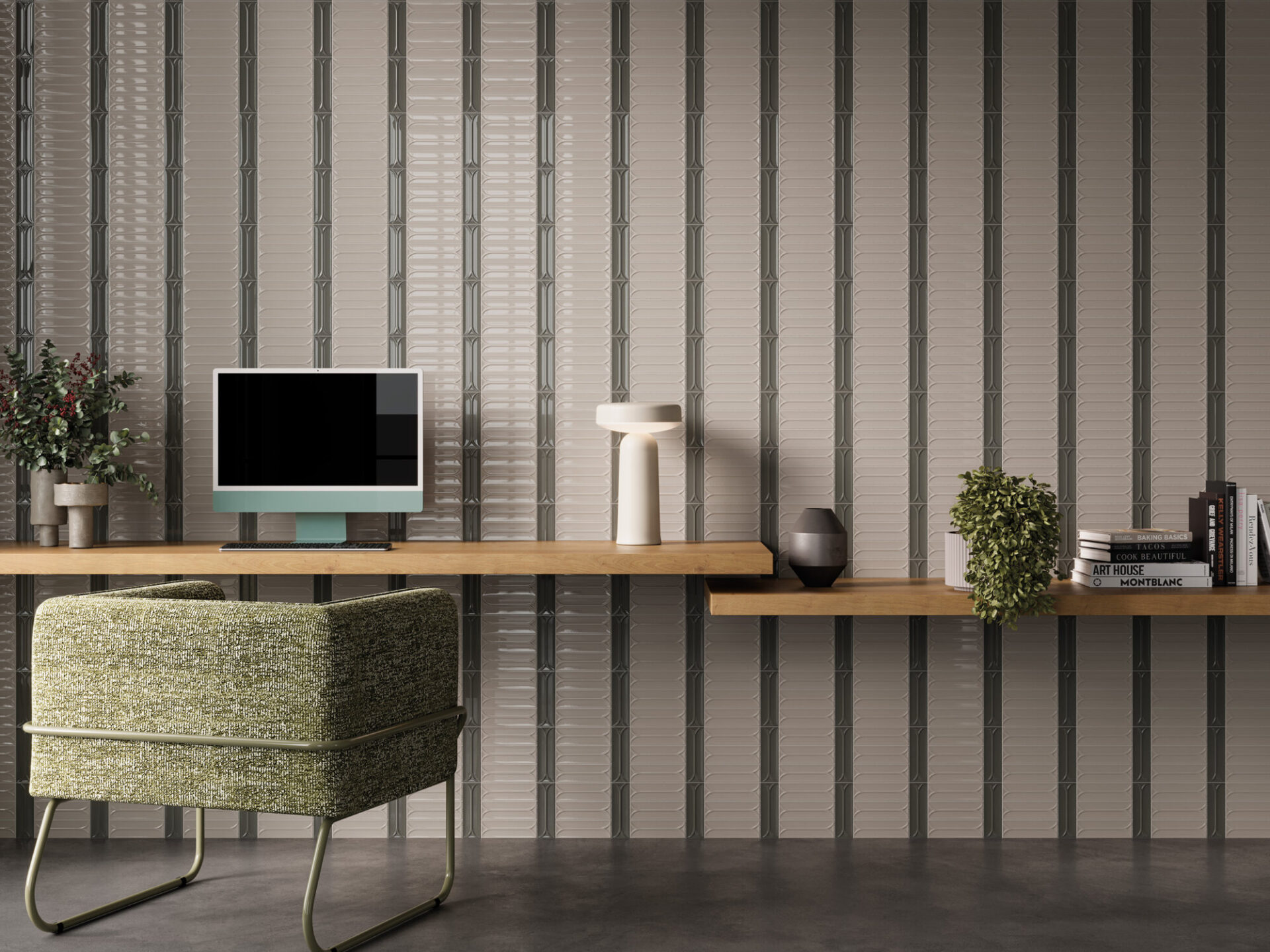 Sfeerfoto Noha Oval Grey tegels