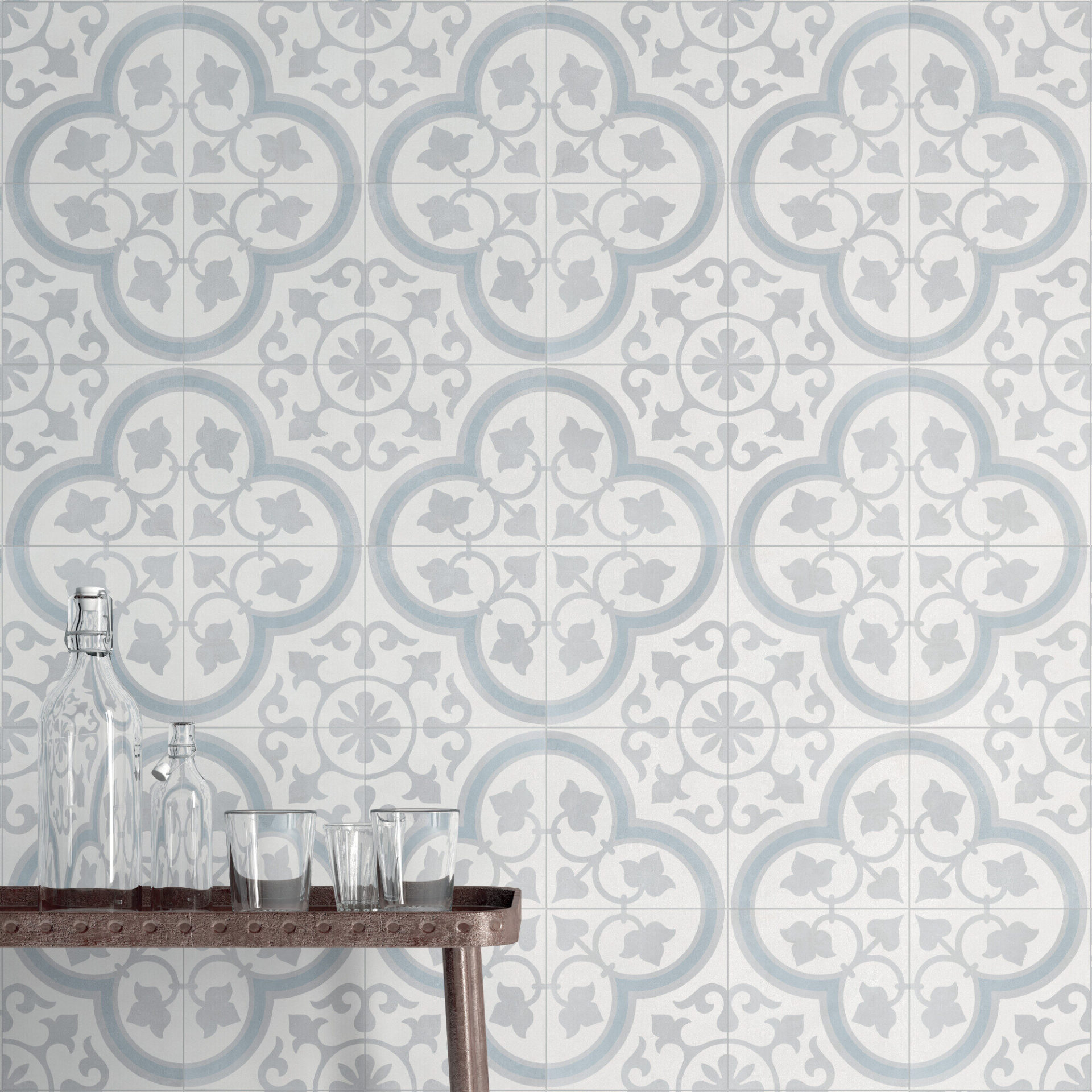 Sfeerfoto Noha Tarifa Silver Ornate tegels