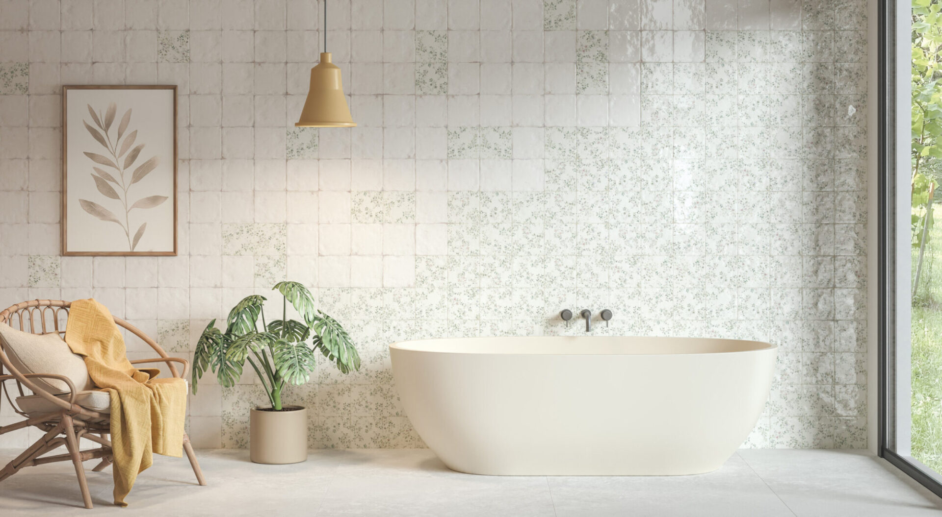 Sfeerfoto Noha Maiolica Bloom tegels