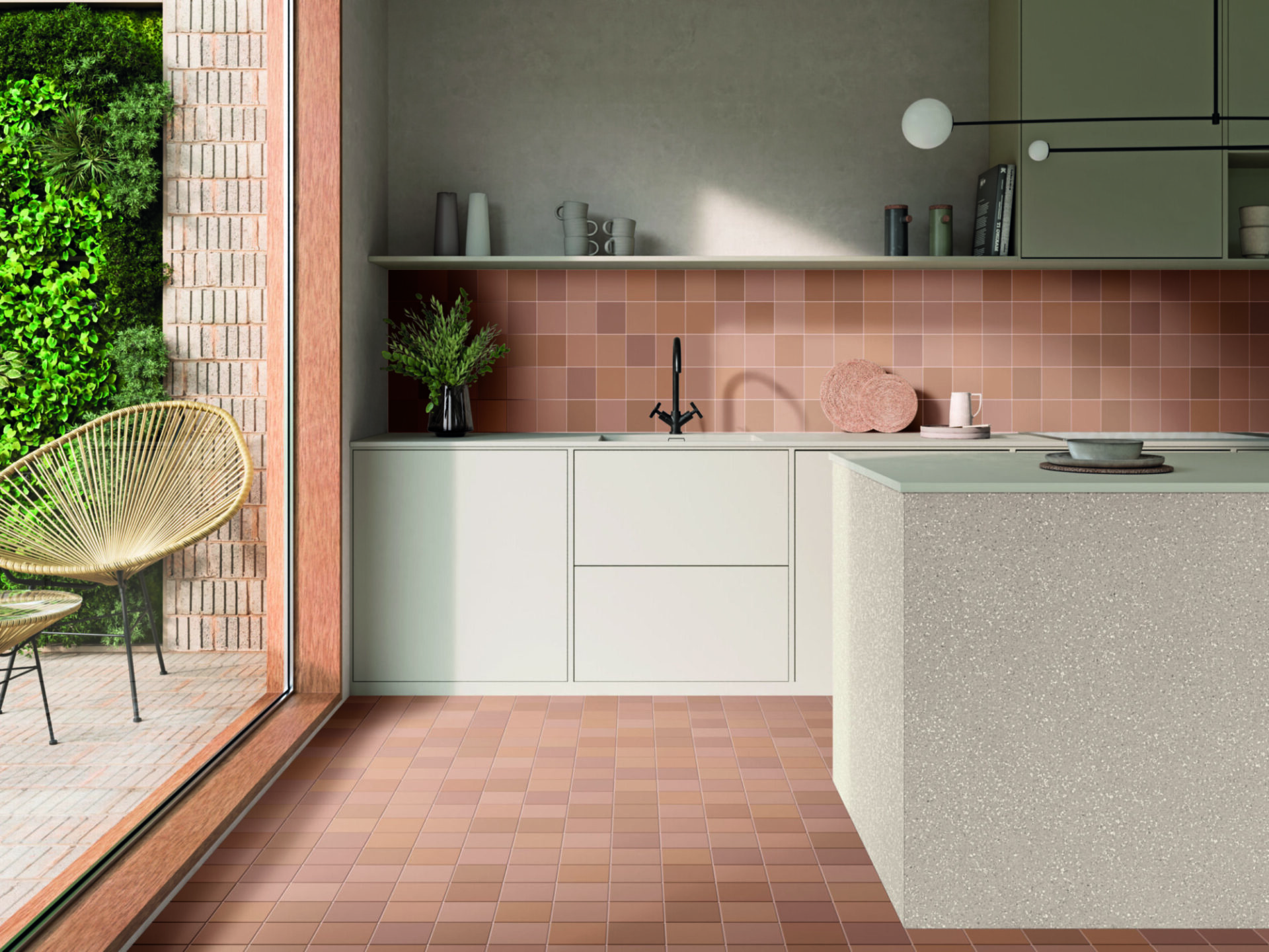 Sfeerfoto Noha Cube Clay tegels