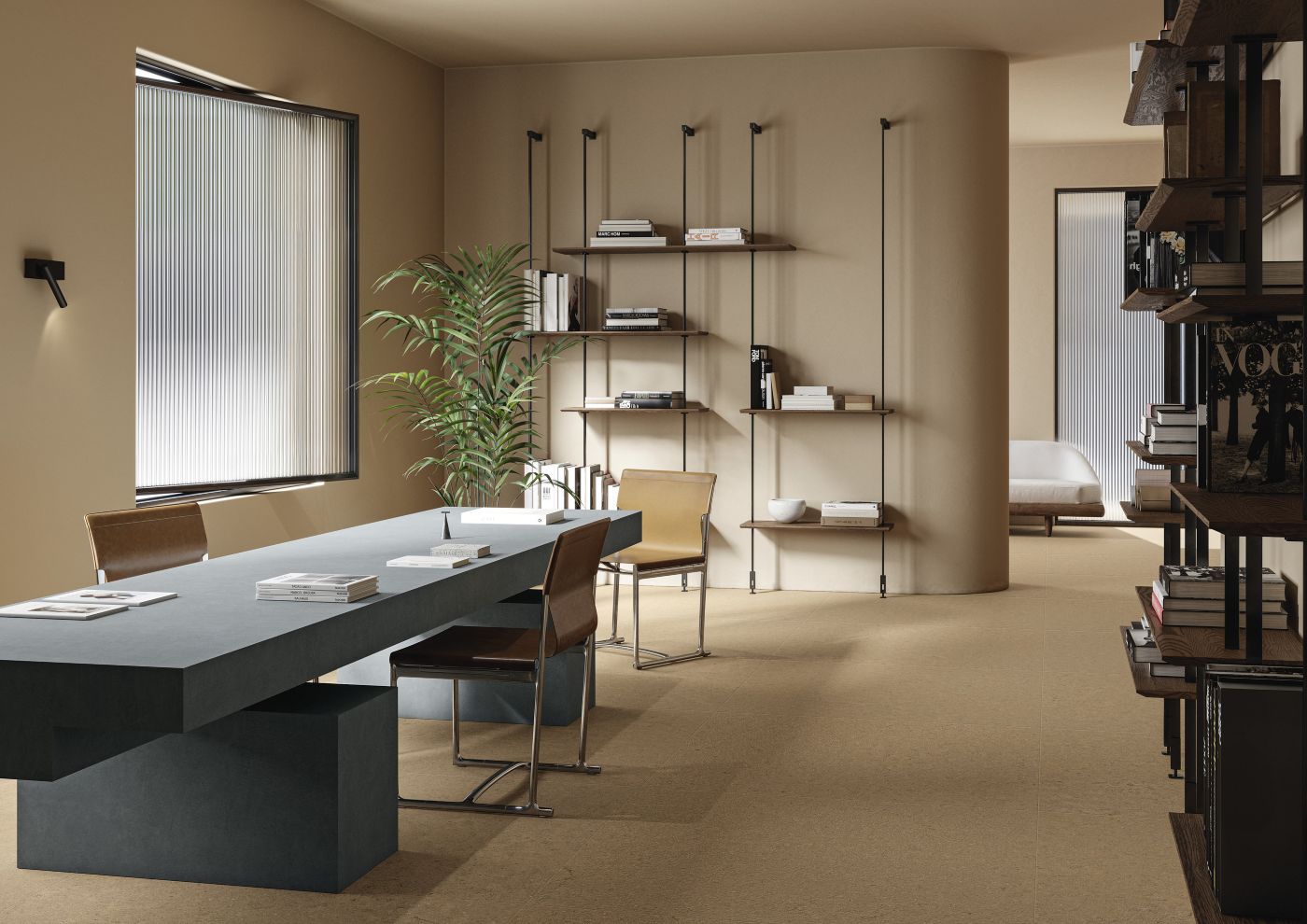 Ariostea Elementae Tellus in een interieur