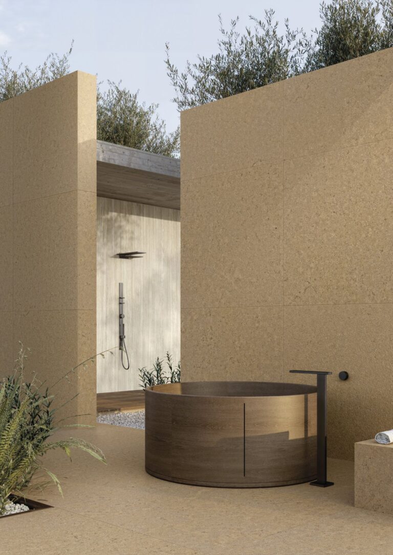 Ariostea Elementae Tellus in een interieur