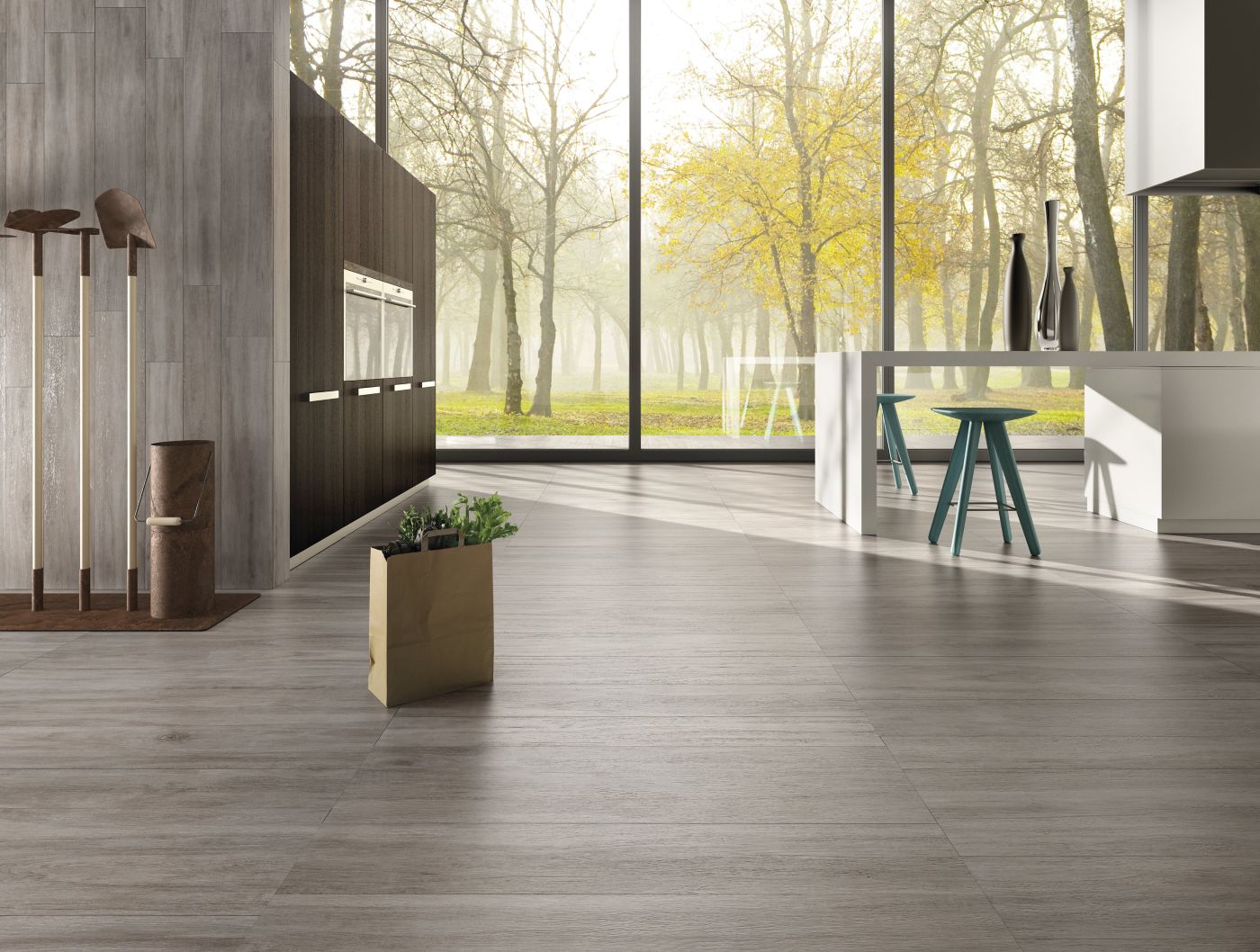 Ariostea Legni High Tech tegels in een interieur