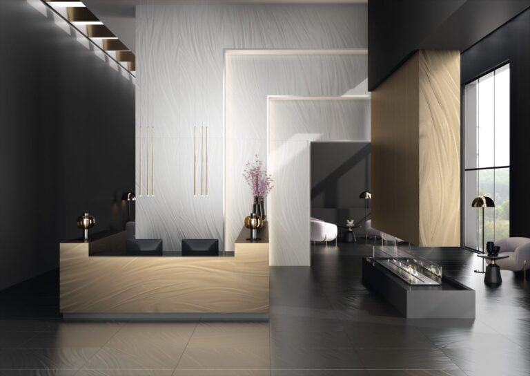 Ariostea Luce tegels in een interieur