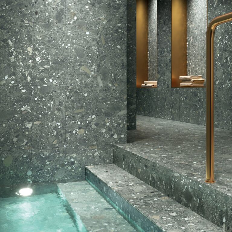 Cercom Ceppo di Grès Verde in een interieur