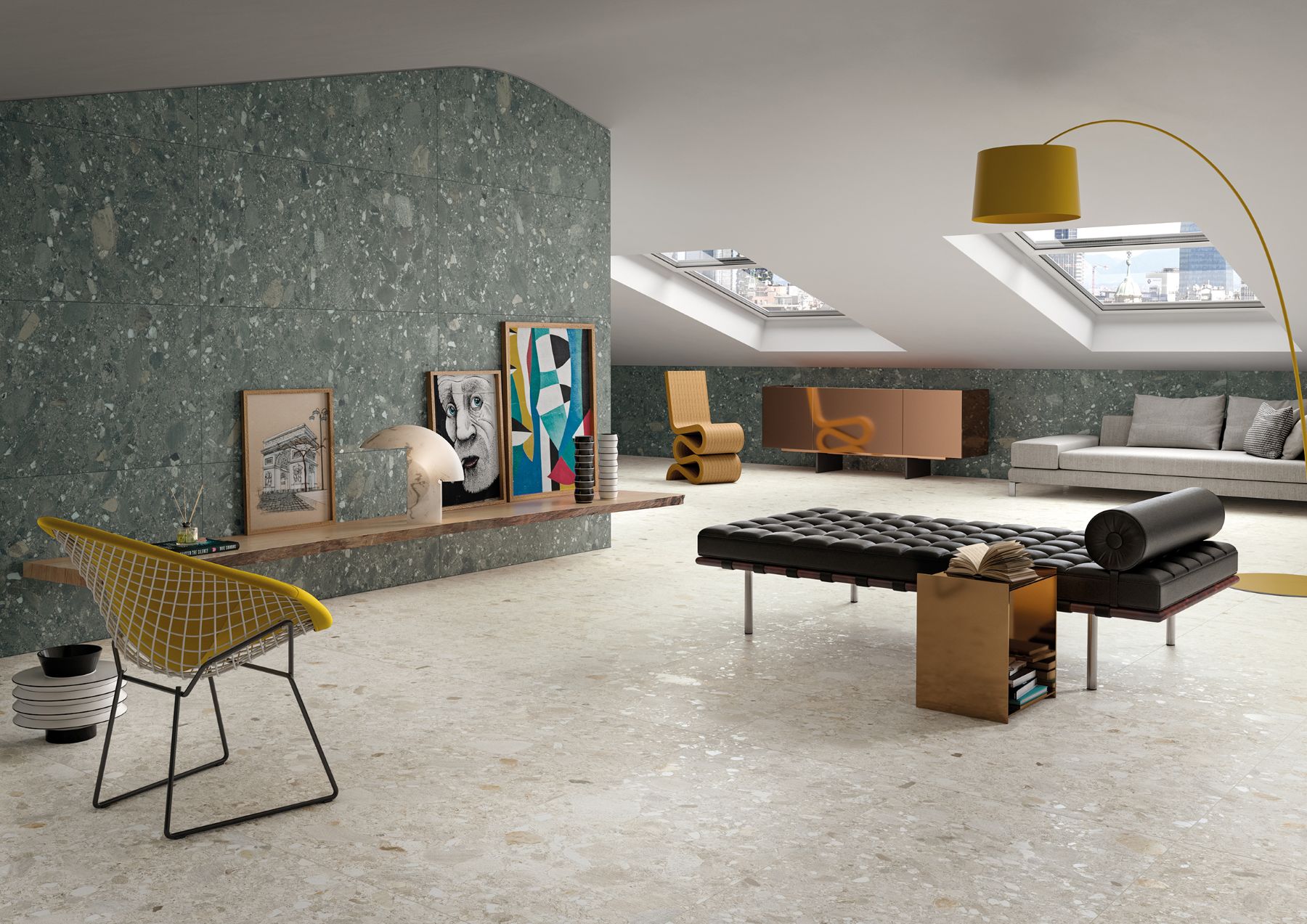 Cercom Ceppo di Grès tegels in een interieur