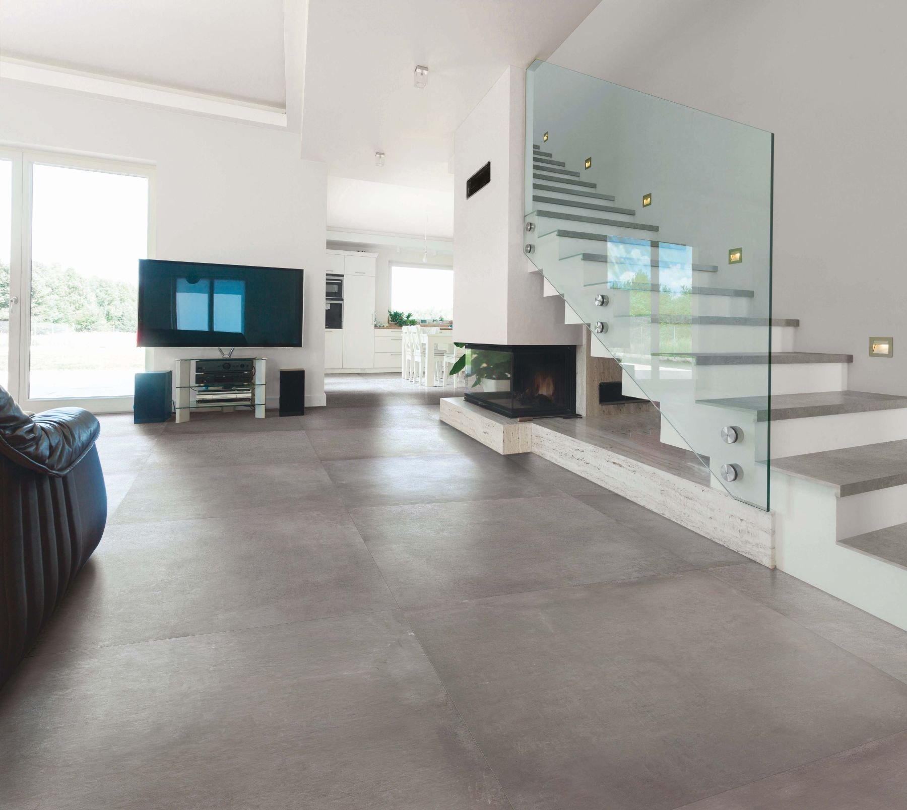 Cercom Gravity tegels in een interieur