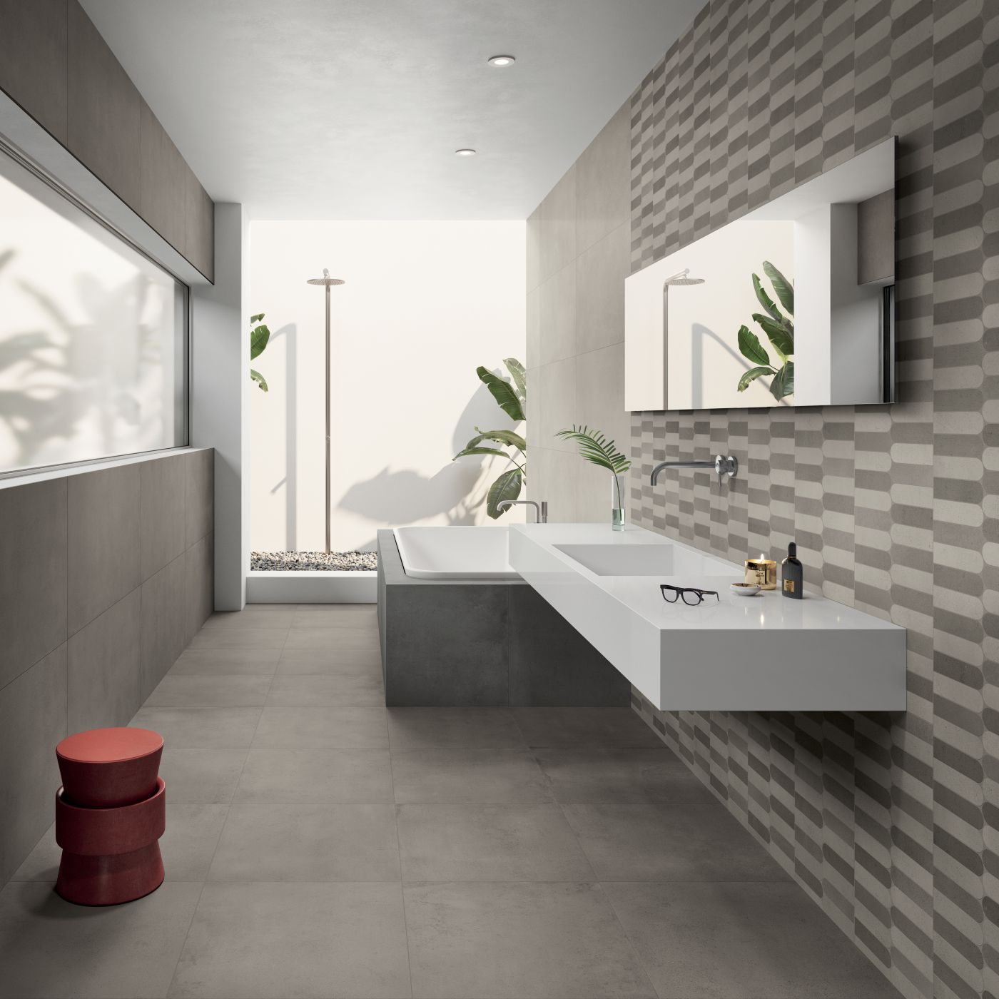 Cercom Infinity Concrete in een interieur