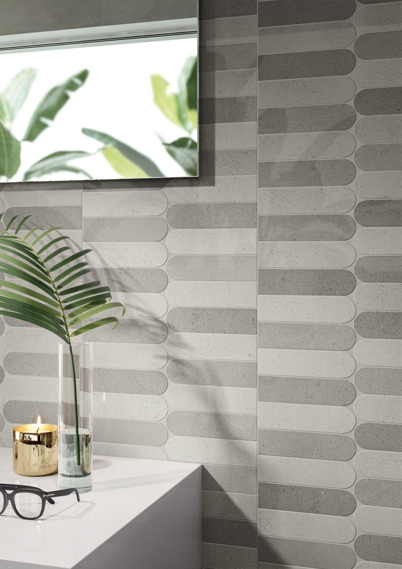 Cercom Infinity Concrete in een interieur