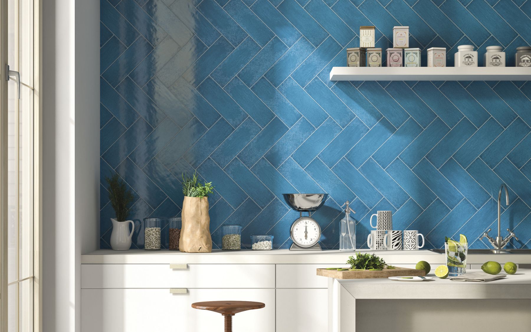 Iris Maiolica tegels in een interieur