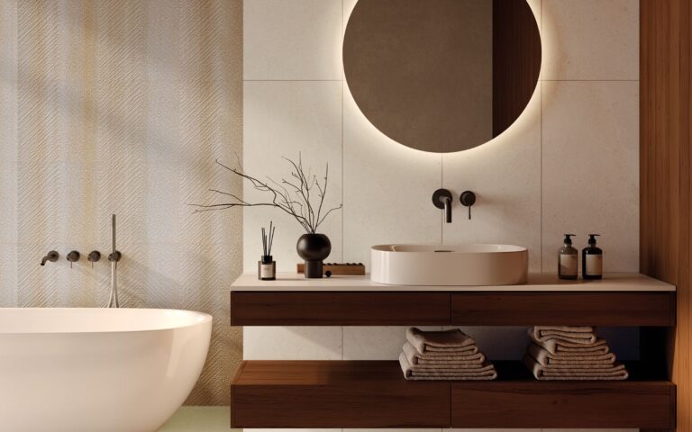Iris Victorian Stone tegels in een interieur