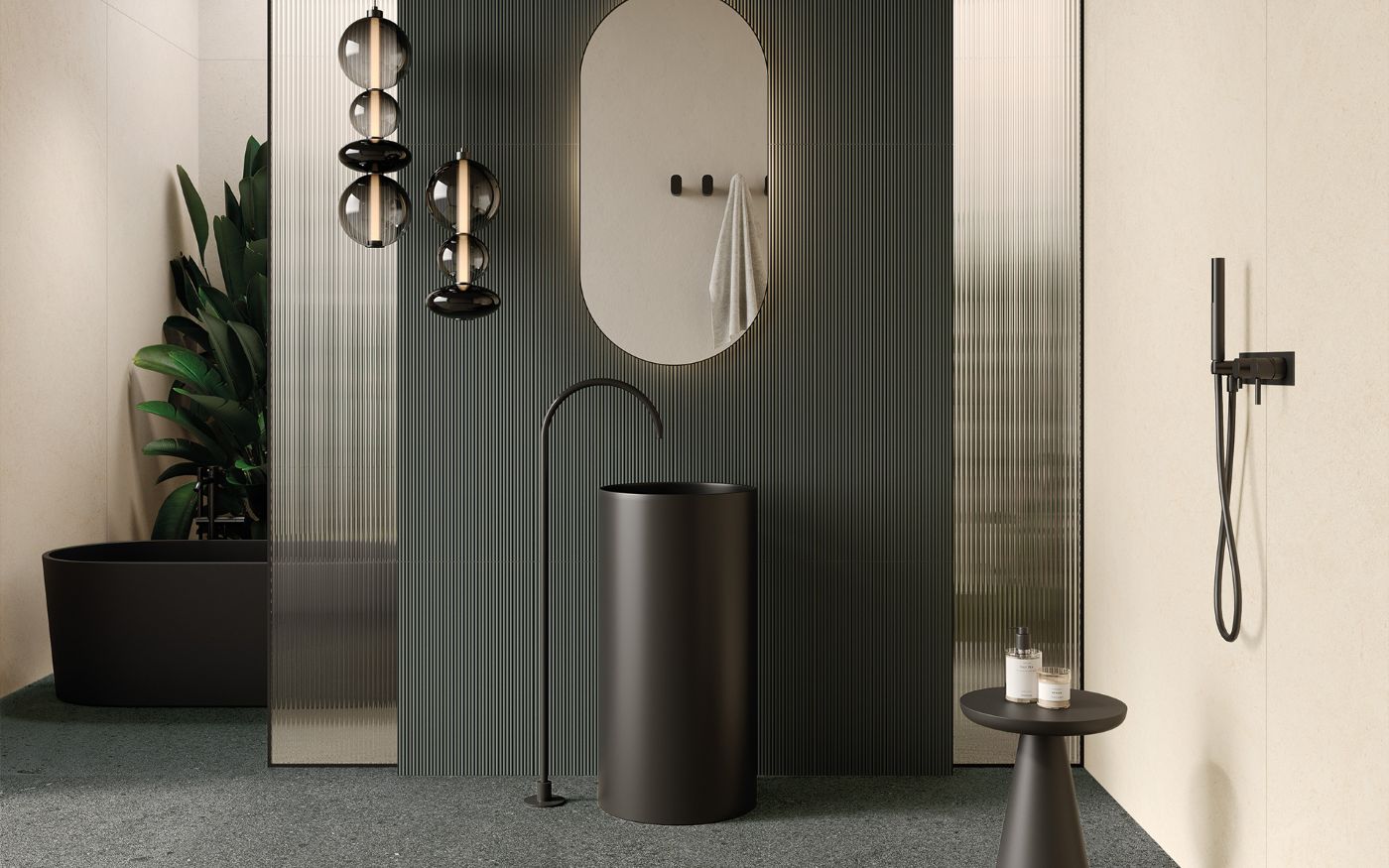 Iris Victorian Stone tegels in een interieur