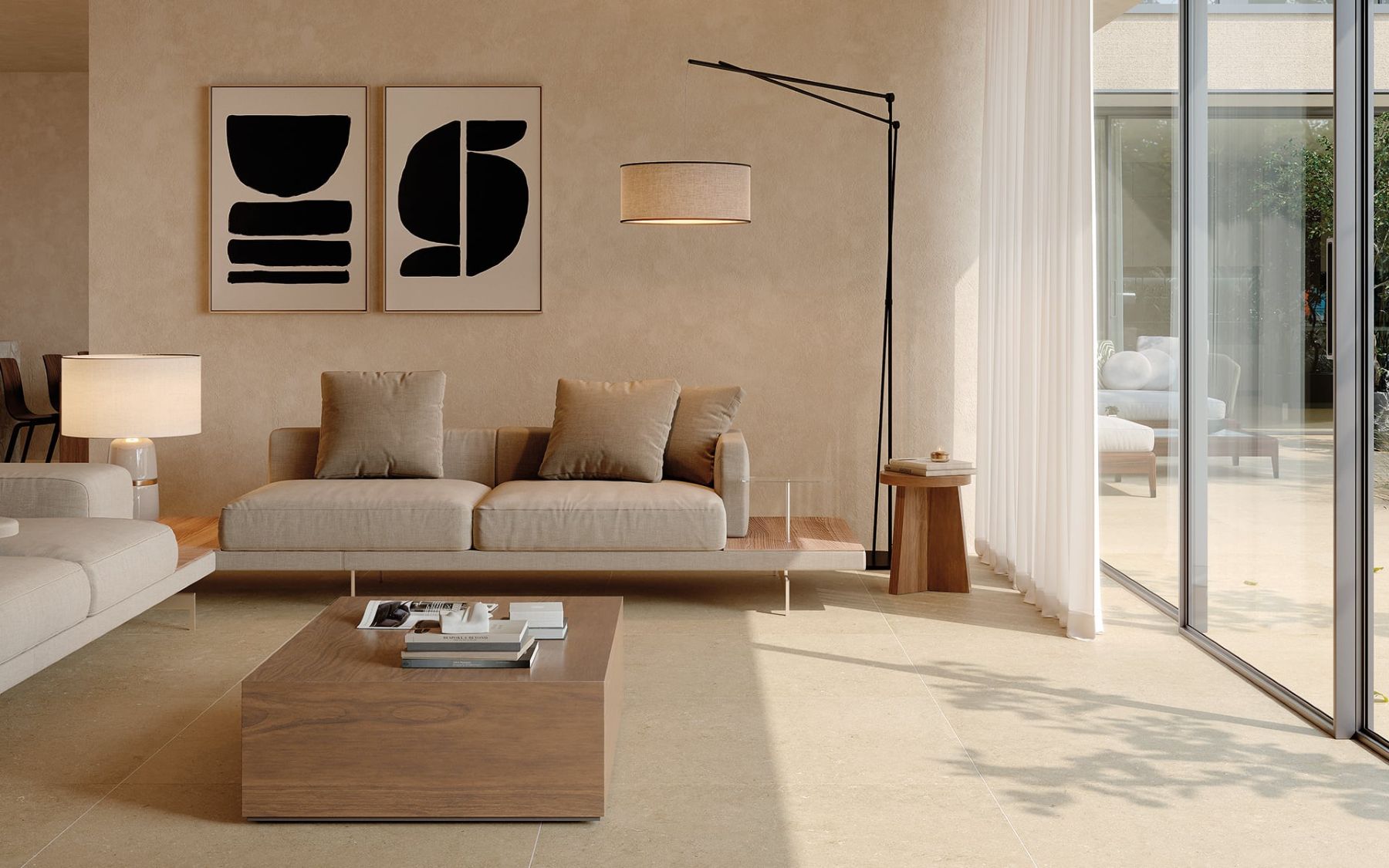 Iris Victorian Stone tegels in een interieur