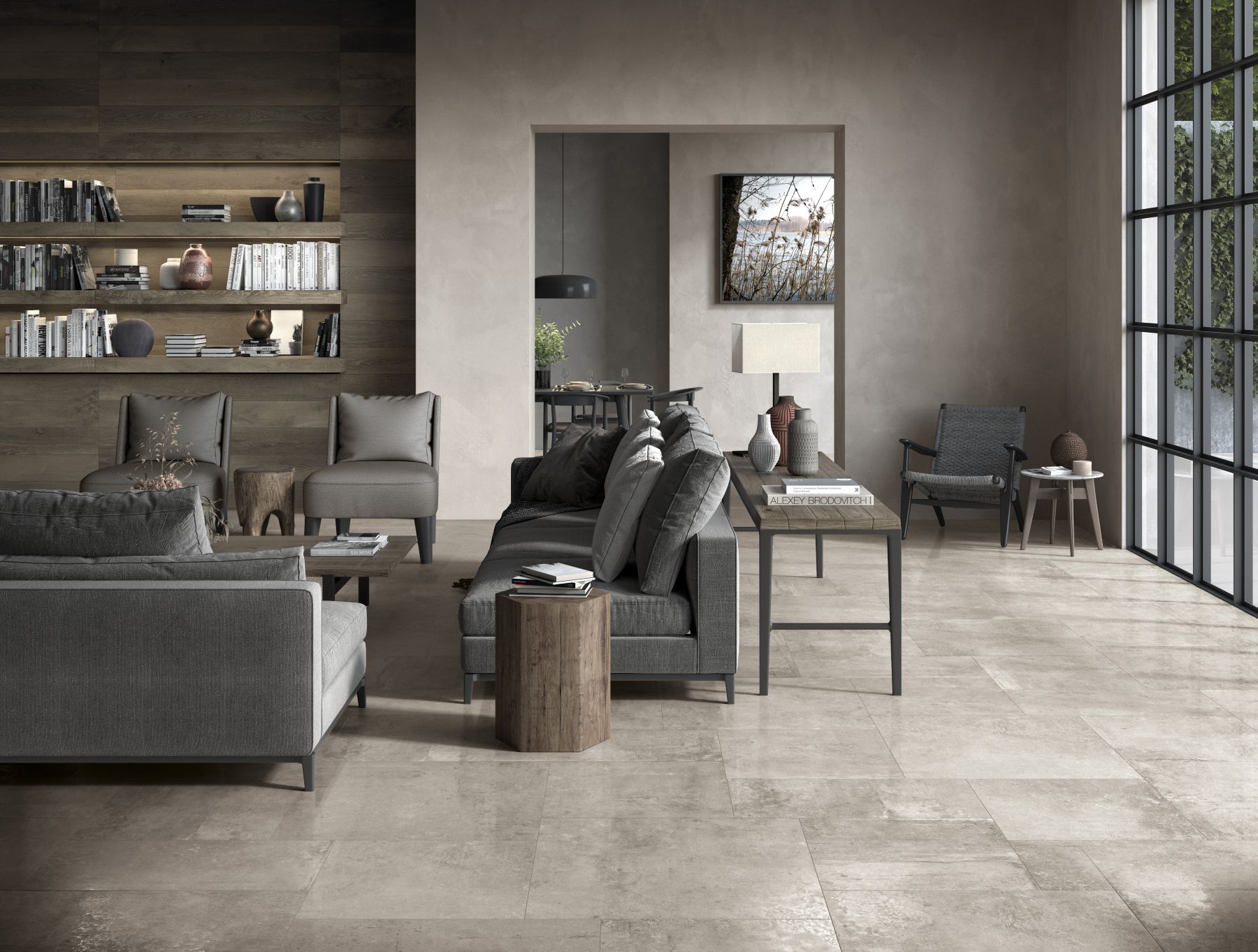 Kronos Le Reverse tegels in een interieur
