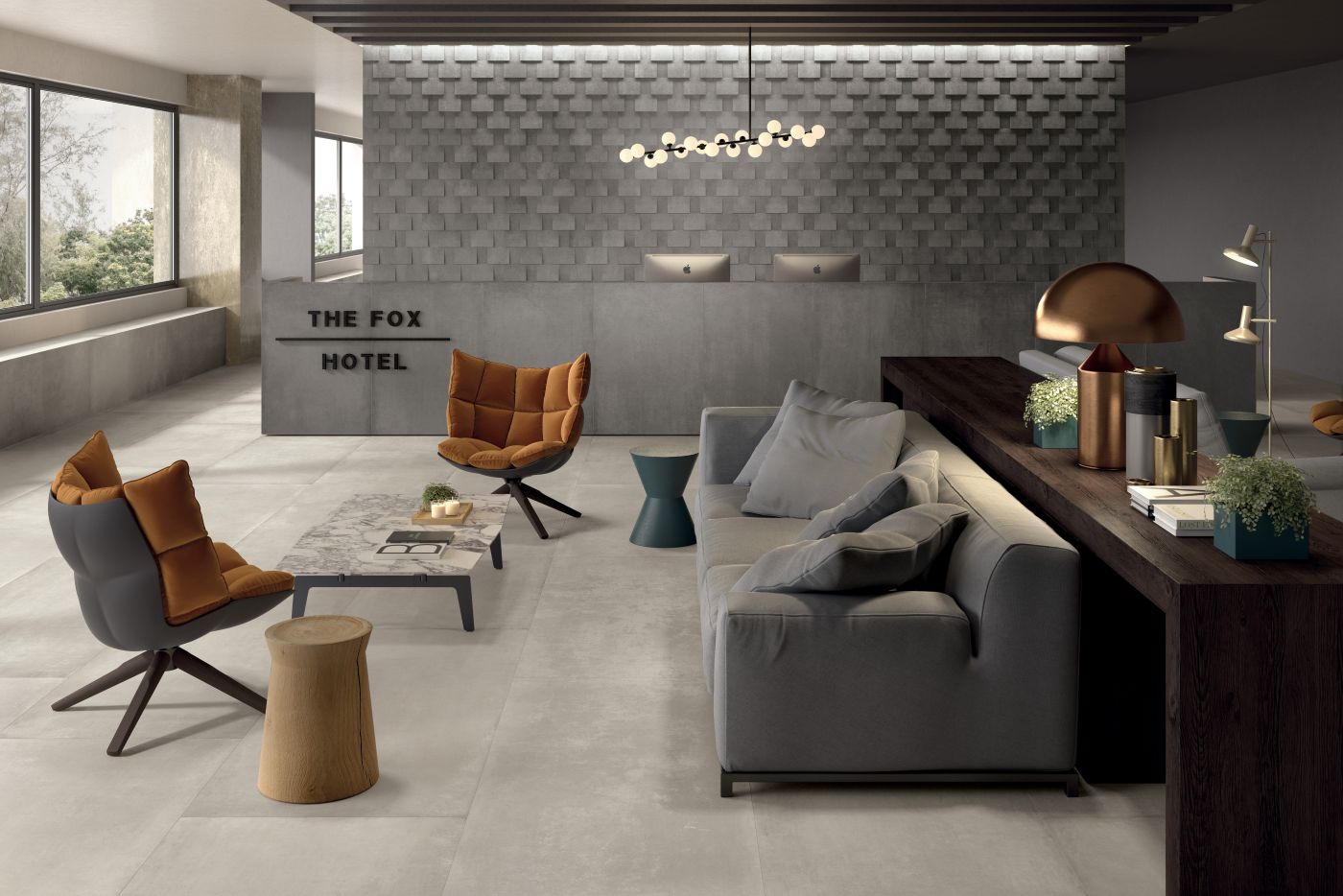 Kronos Prima Materia Cenere in een interieur